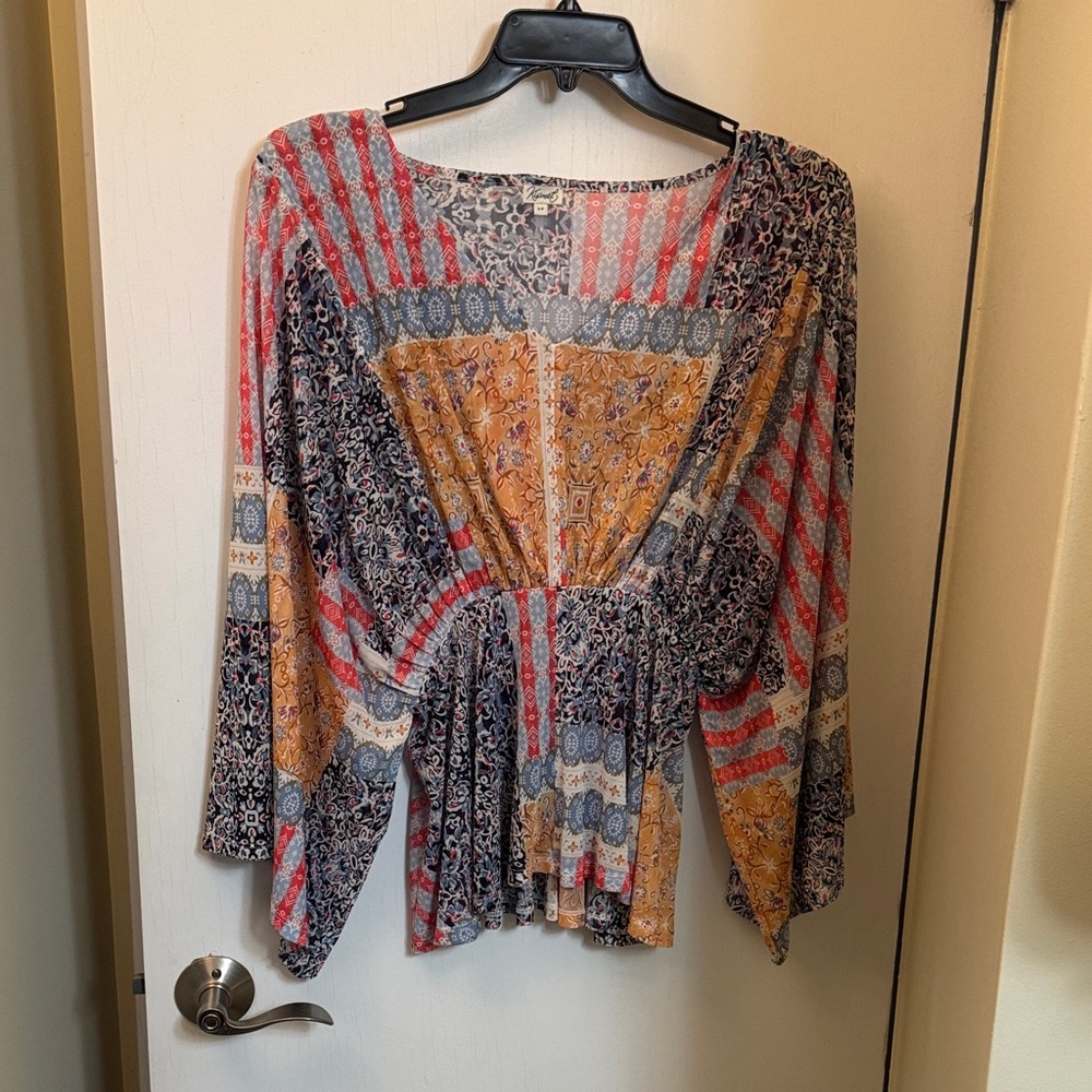 Kismet Brand Multicolor Bohemian Women Top
